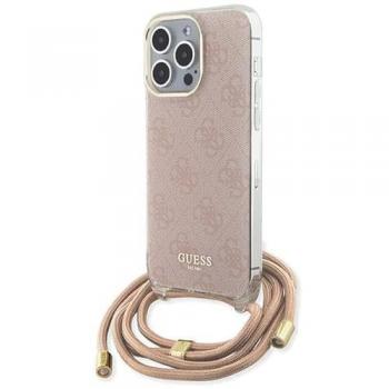 Funda Guess Silicona 4G con Cordón para iPhone 15 Pro Color Rosa