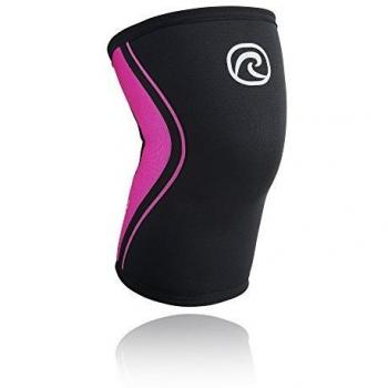 Rehband Rodillera Rx Knee Sleeve 3 mm, negro/rosa, S
