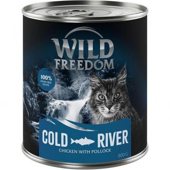 Wild Freedom Adult 6 x 800 g - sin cereales - Cold River - Abadejo y pollo