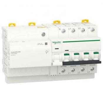 Limitador de sobretensiones transitorias y permanentes Schneider Electric ACTI9 Combi SPU 3P+N 50A