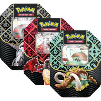 POKEMON SV 4.5 Tin 4107 Varios Modelos - Colección Escarlata y Púrpura de Destinos de Paldea