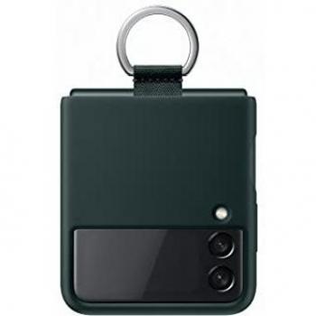 Samsung Galaxy Z Flip 3 5G Silicone Cover with Ring, Green (EF-PF711TGEGWW)