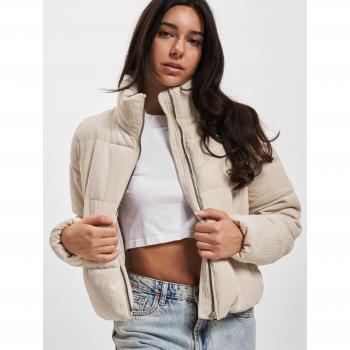 Only Newdolly Corduroy Puffer Jacket for Women - Beige, Regular Fit