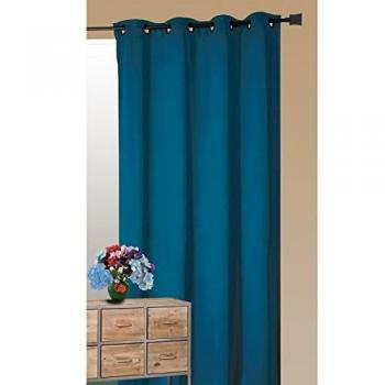 Cortina Aislante Térmica Gruesa y Acogedora Azul Petróleo 140 x 260 cm