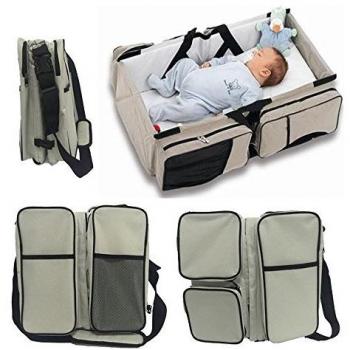Webeauty ® 3 en 1 bebe de viaje Cuna / bolsas de pañales & portatil cuna cama para recién nacidos, bebés, niños, niñas - Baby Nursery cama para viajar