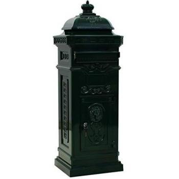 vidaXL Buzón Columna Aluminio Vintage Verde Casilla Correo Postal Carta Adorno