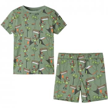 Pijama de manga corta infantil caqui claro 92