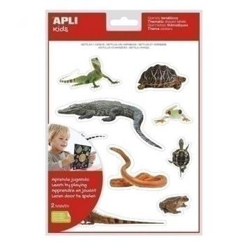 APLI Gomets Temáticos Realistas Reptiles y Anfibios (5 Uds)