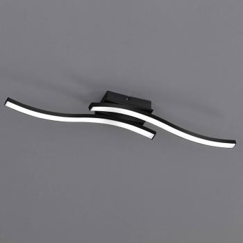 Plafón LED Route 2 luces 5W 500lm 3000K negro mate