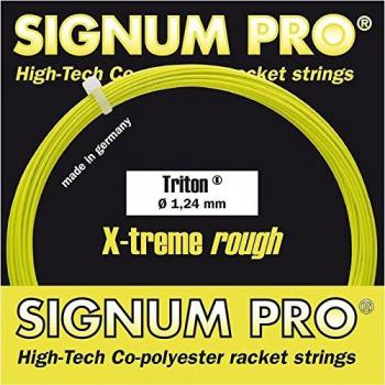 Signum Triton12m Lemon Saitenset 12m-Gelb Cuerda de Tenis, Amarillo