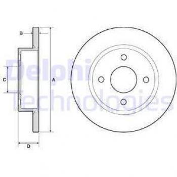 Disco de freno DELPHI BG2683 - Disco de freno, marca DELPHI, modelo BG2683