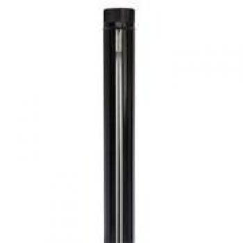 Fr - Tubo liso diámetro 110 vitrificado negro 1m