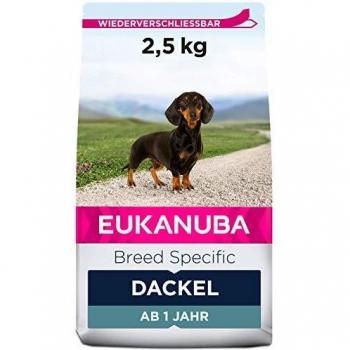 EUKANUBA Breed Specific Alimento seco para perros teckel adultos, alimento para perros óptimamente adaptado a la raza 2.5 kg