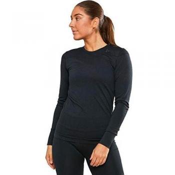 Craft FUSEKNIT Comfort RN LS W Base, Mujer, Negro, S