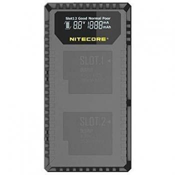 Nitecore UGP5 Double Charger for GoPro Hero5/Hero6/Hero7 Battery + Indicator + USB