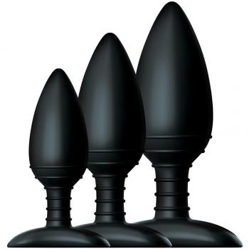 Nexus Butt Plug Trio - 3 Piece Training Set (Black)