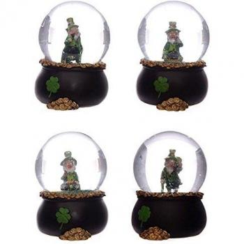 Puckator Bola de Nieve con diseño de Duende de la Suerte, mezclada, Altura 9 cm, diámetro 6,5 cm