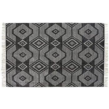 Alfombra DKD Home Decor Blanco Negro Algodón