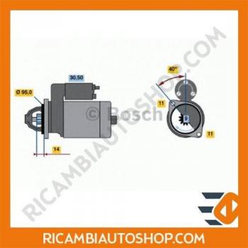 Motor de Arranque Bosch 986016740 - Tipo: Motor de arranque, Marca: Bosch, Número de pieza: 0 986 016 740