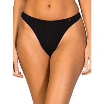 ZD ZERO DEFECTS Tanga Hilo de Soja -Cómodo y Sensual - Color Negro - Talla 38