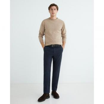 GANT Men's Dark Sand Melange Perfine Lambswool Jumper - Beige - Large