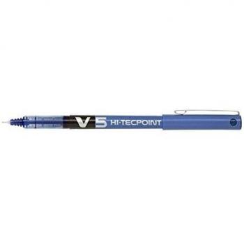 Pilot V5 - Rotulador Bolígrafo de Tinta Líquida con Punta de Aguja 0.5mm en Azul