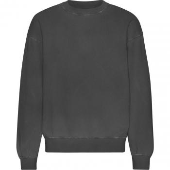 Oversized Organic Crewneck Sweatshirt in Faded Black