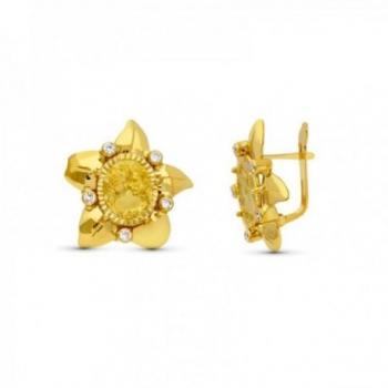 Pendientes Oro 18k Mujer Estrella Circonitas