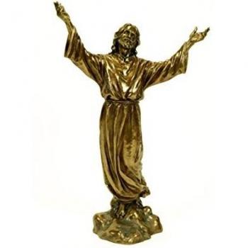 CAPRILO Figura Decorativa Religiosa La Ascensión Esculturas Resina. 18 x 9 x 28 cm.