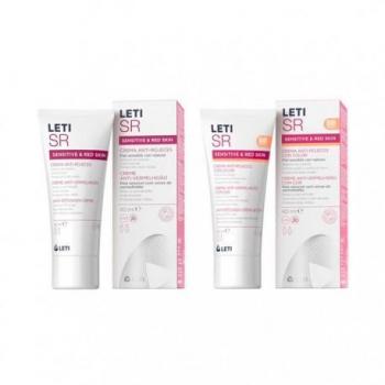 Leti SR Pack Crema Antirojeces + Crema Antirojeces con Color 40ml+40ml