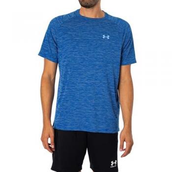 Camiseta de Manga Corta Under Armour Tech Textured Azul Denim XL para Hombre