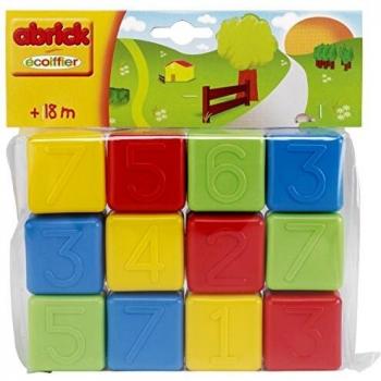 Ecoiffier - Juego de 12 cubos con cifras , color/modelo surtido