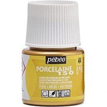 Pintura para Porcelana Pebeo 150 - Color Oro - 45 ml - Resistente al Lavavajillas - Cocción a 150°C