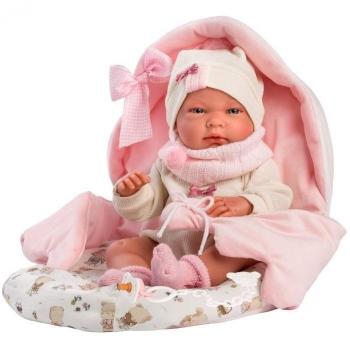 Muñeca Bebé Nica con Saquito rosa Newborn Llorens - Muñeca de 40 cm, fabricada por Llorens, incluye saquito rosa, diseño tierno y realista, adecuada para niños a partir de
