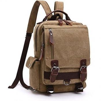 LOSMILE Mochila Hombres Mujer Lona Bolso de Bandolera La Bolsa de Mensajero Bolsa de Lona Bolsa de Hombro Messenger Bag Backpack.