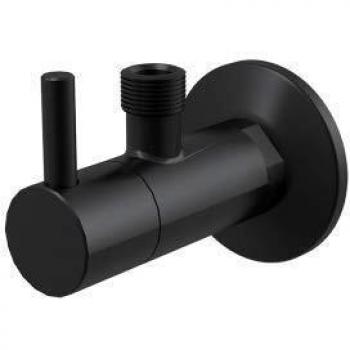Grifo de ángulo con filtro 1/2 x 3/8, negro mate, modelo ARV001-BLACK