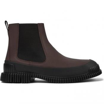 Camper Pix Men's Ankle Boots - Burgundy Smooth Leather, Size 43