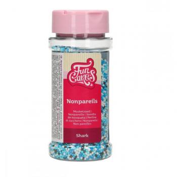 Perlas de azúcar (Nonpareils) Funcakes - Mix Tiburón 80 g