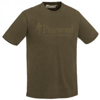Pinewood Outdoor Life T-Shirt - Olive Green, Short Sleeve for Men