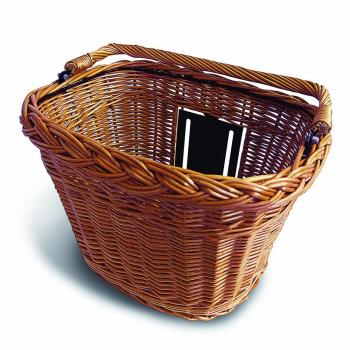 Basil BAS13002 - Cesta de mimbre delantera para bicicleta, color marrón [no incluye el soporte]