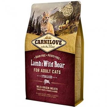 Carnilove Feline Adult Sterilised Cordero Jabali 2Kg 2000 g