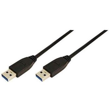LogiLink CU0038 USB 3.2 Gen 1 (USB 3.0 / USB 3.1 Gen 1) A-Type Male to Male Cable, 1 Meter Length, Black