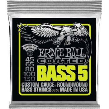 Ernie Ball Coated Slinky 5-String Bass Guitar Strings (45-130)
