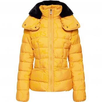 DESIGUAL Sunna Abrigos Femmes Amarillo - S - Plumas