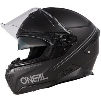 O'Neal Casco Integral Challenger V.23 Negro Sólido - Casco de motocross, diseño aerodinámico, ventilación optimizada, calota de policarbonato, forro interior desmontable y lavable,