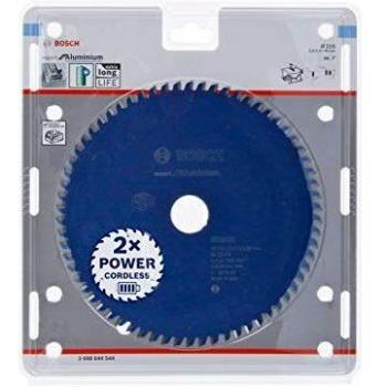 Disco de Sierra Circular Bosch Expert For Aluminium 216x2/1,4x30 T66 - Mesa y Sierras Sin Cables, diámetro 216 mm, grosor 2 mm, tamaño del agujero 30 mm, con