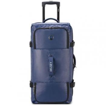 Delsey Raspail 73 cm Trolley Travel Bag - Medium-Large Wheeled Duffle, Blue/Black