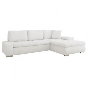 Sofá Rinconero Comfivo 147 con Función de Descanso y Caja de Ropa de Cama, Color Marrón Claro, 302x213x80cm