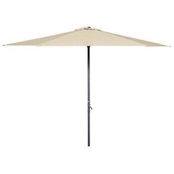 goodsun Sombrilla con manivela BL, Natural, 300 cm, 6 Piezas