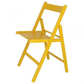 Silla Plegable Bas en Madera de Haya Acabado Wengue 43x47x79 cm